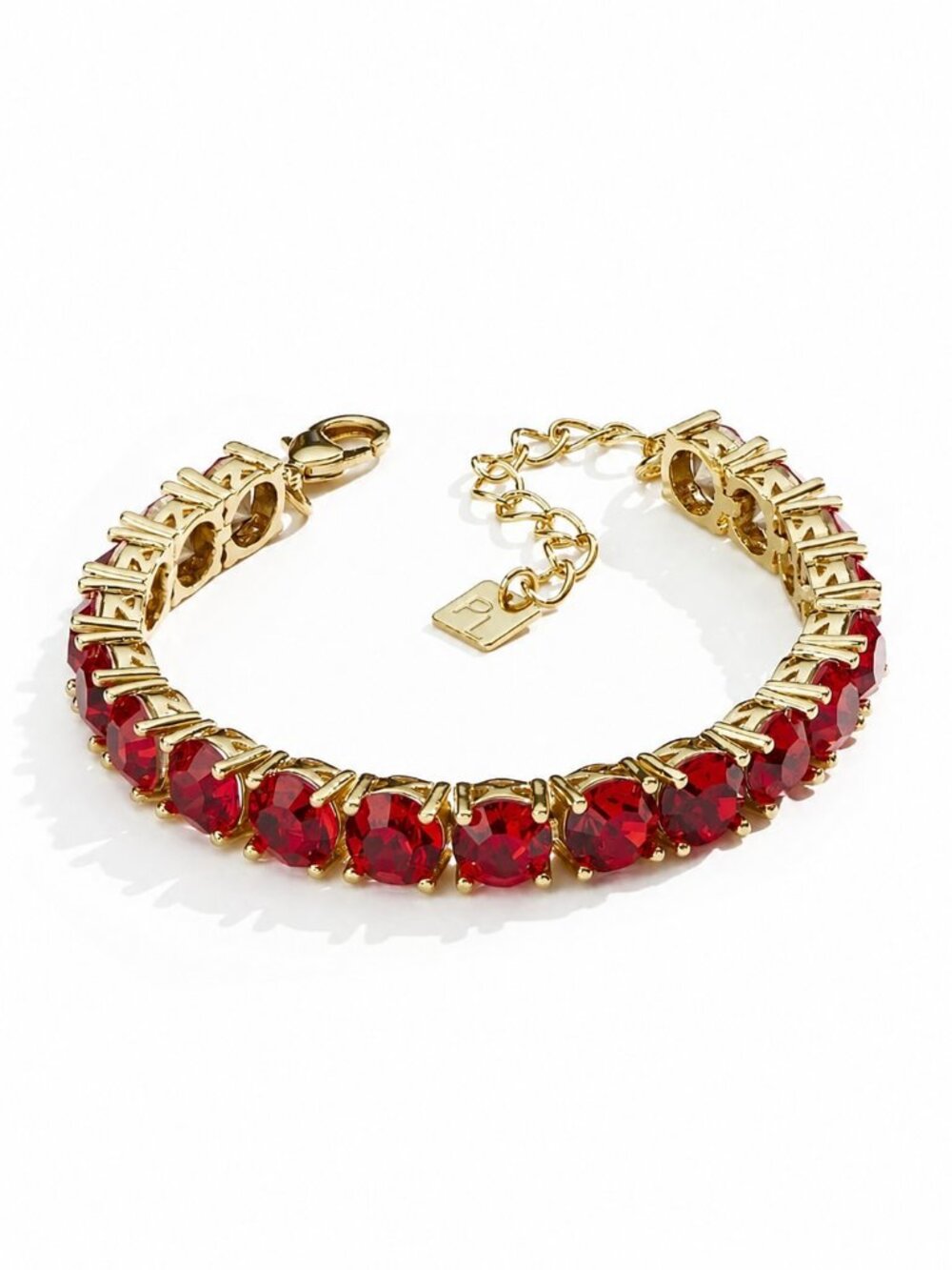Park Lane Poinsettia Red Impression Tennis Bracelet Rare Limited Edition - Picture 6 of 9